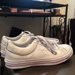 ✨Converse✨ Light Blue Suede Shoes